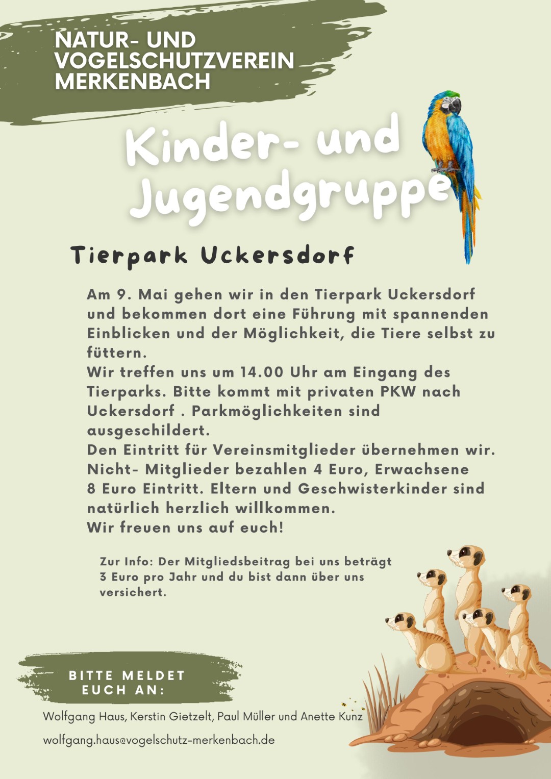 Termine Kinder- und Jugendgruppe